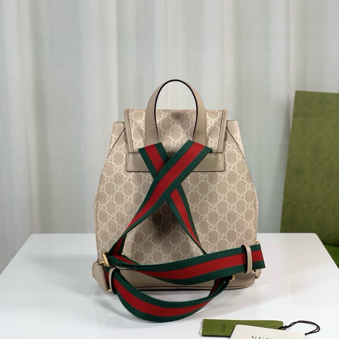 Gucci Retro Series and Supreme Series Backpack Light Apricot